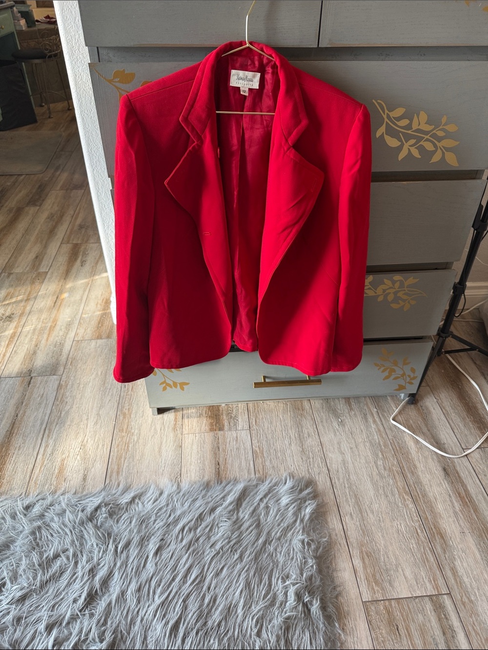 Neiman Marcus Vibrant Red Women's Blazer - Picture 1 of 9
